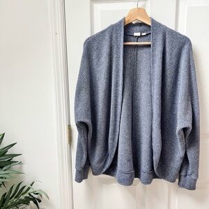 Gap SoftSpun Blue Knit Open Front Cardigan